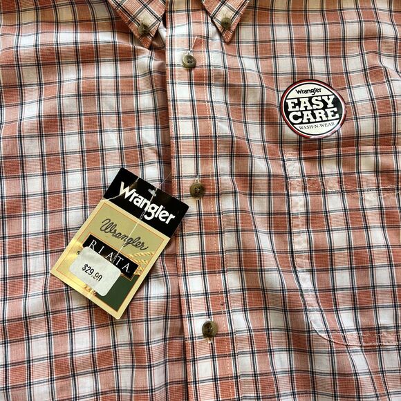 Wrangler Riata Button Down Plaid Long Sleeve Men's-Size XXL - Picture 8 of 10